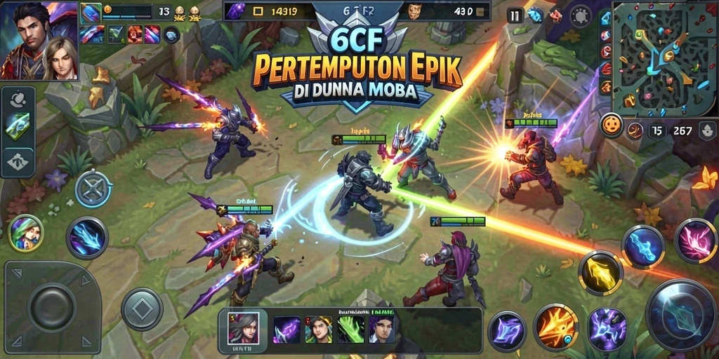 Gameplay seru dengan pahlawan unik dalam aksi pertempuran MOBA.