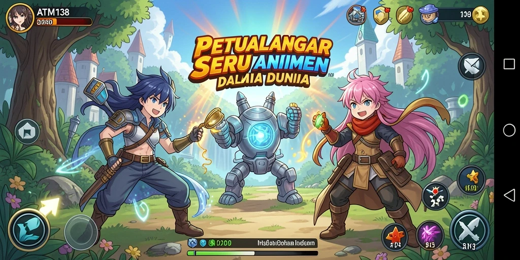 Tampilan gameplay ATM138 dengan karakter Anime yang menarik.