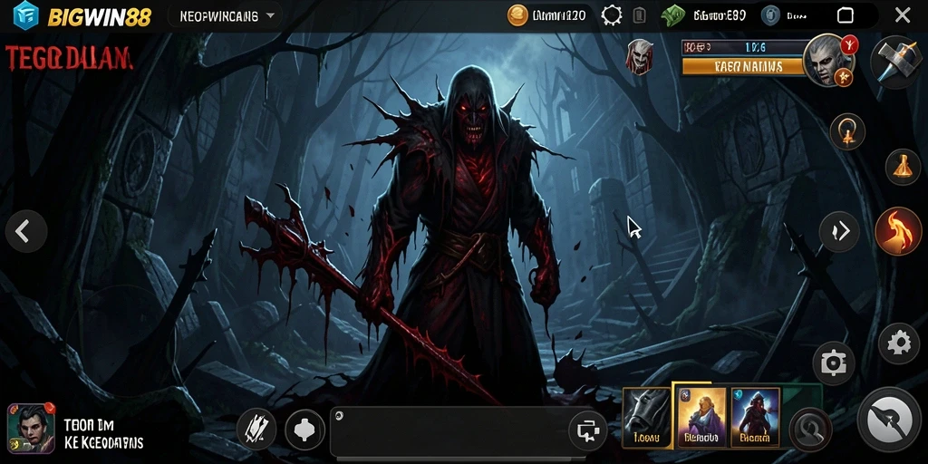 Tampilan gameplay menegangkan dari BIGWIN88 dengan suasana Horror yang mencekam.