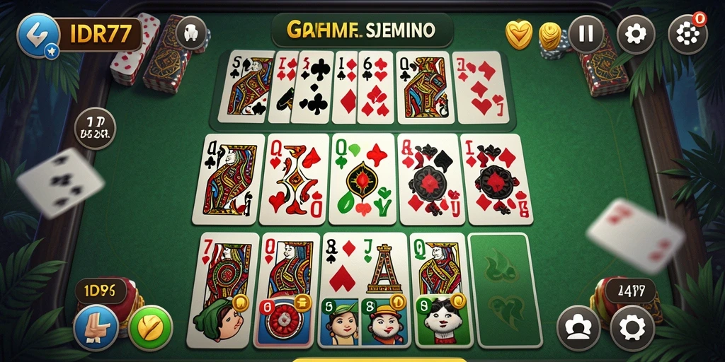 Tangkapan layar gameplay Domino menampilkan suasana permainan yang seru.