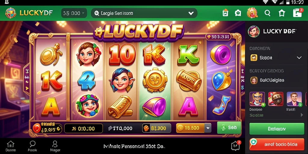 Tampilan gameplay slot yang mendebarkan di LUCKYDF.