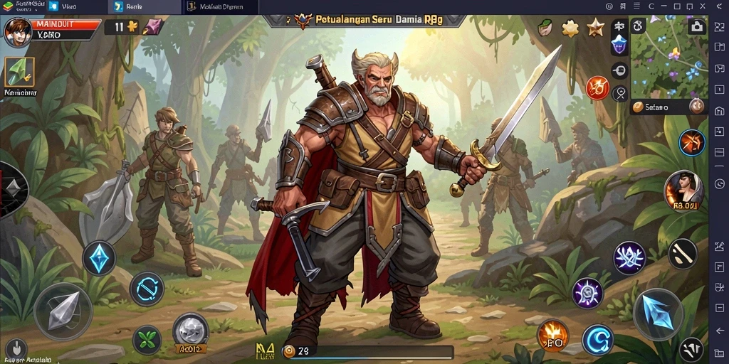 Tangkapan layar menunjukkan aksi seru dalam permainan RPG MAINDUIT.