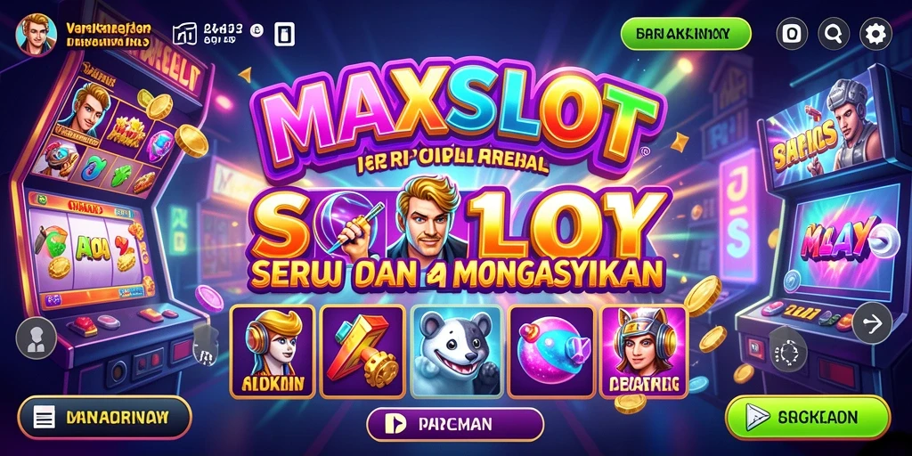 Tampilan gameplay seru dalam MAXSLOT dengan tema menarik.