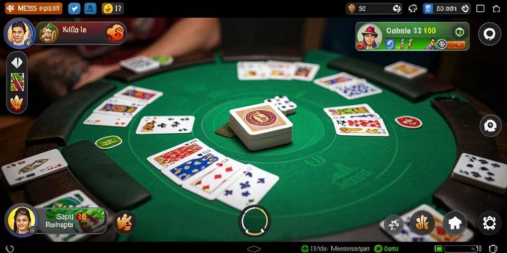 Tampilan gameplay seru dan interaktif dalam ME355 Gaple.