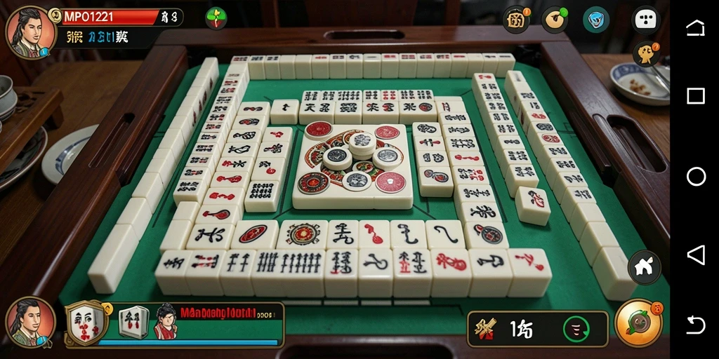 Tampilan gameplay menarik dari MPO1221 yang penuh strategi Mahjong.