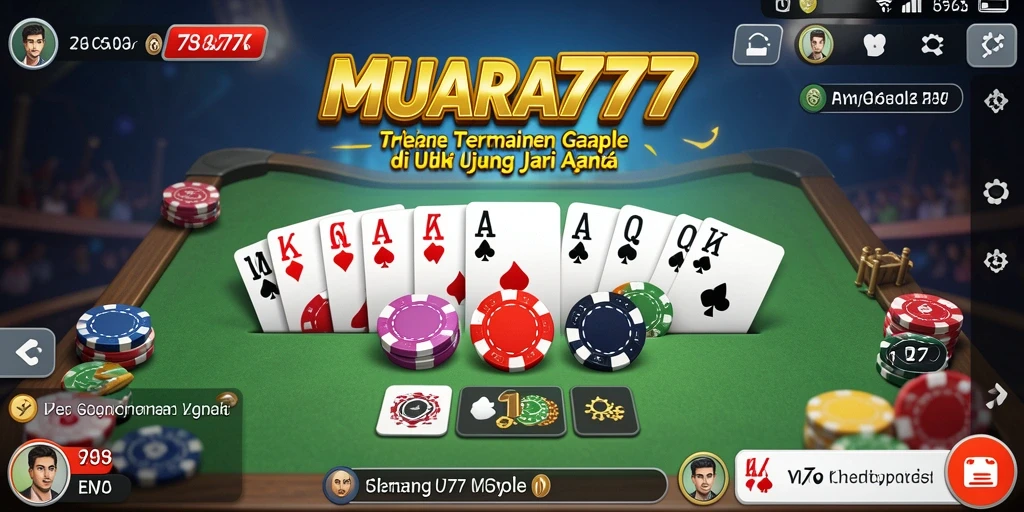 Tampilan gameplay seru dalam permainan Gaple MUARA777.