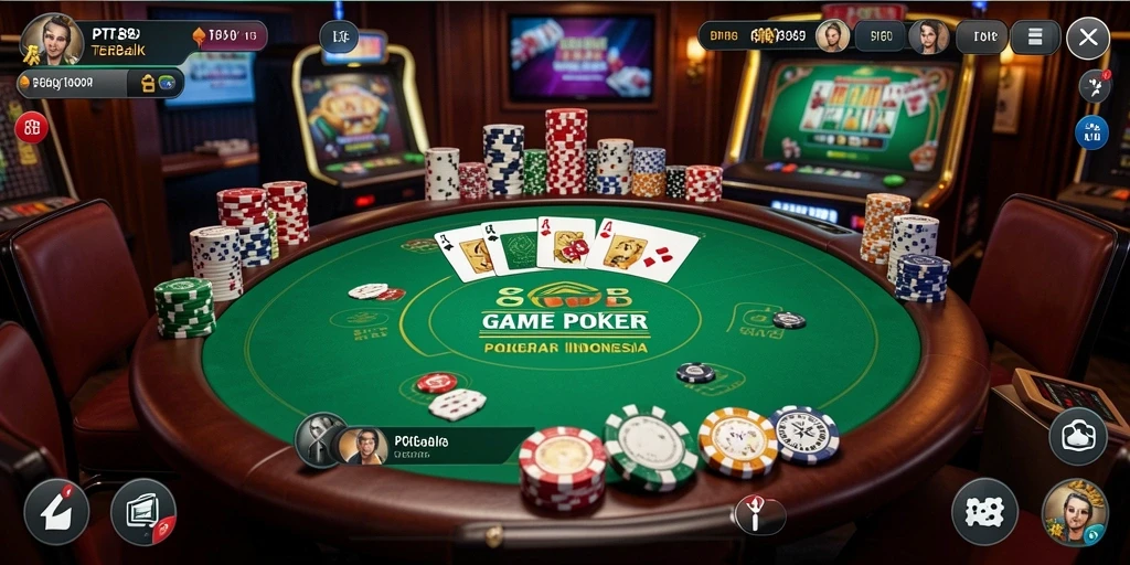 Tampilan gameplay utama PT89 yang seru dan mendebarkan di Poker.