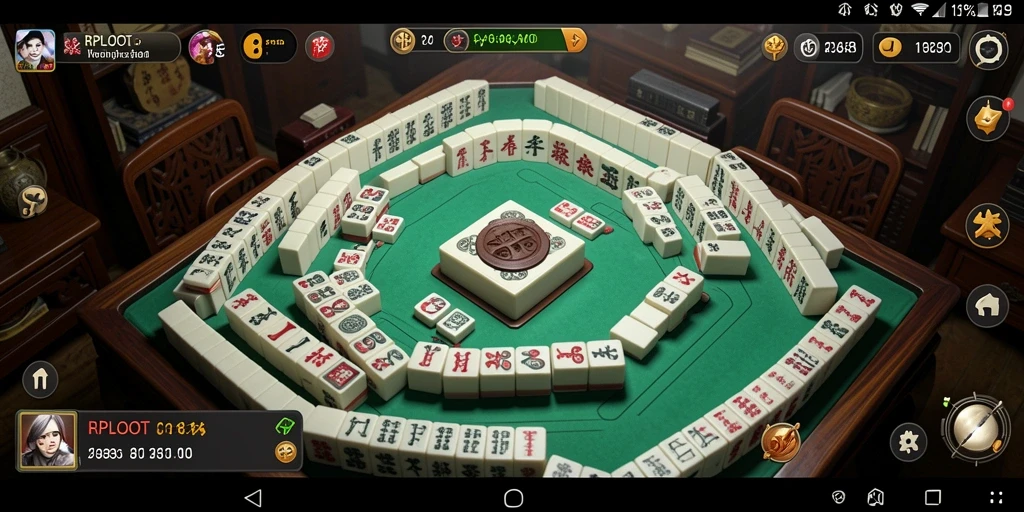 Tangkapan layar gameplay RPLOOT menampilkan keseruan permainan Mahjong.