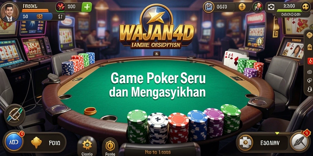 Tampilan gameplay Poker WAJAN4D yang menegangkan dan interaktif.