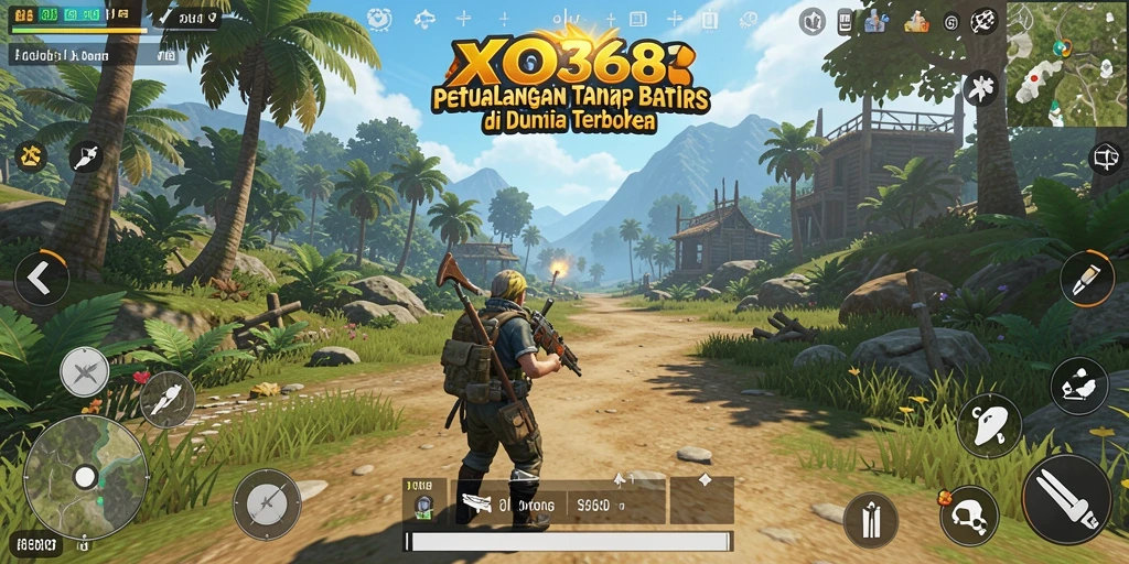 Screenshot menampilkan lingkungan luas dan gameplay dinamis dalam XO368.