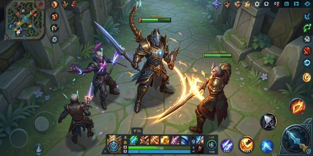 Tampilan gameplay menarik dari YY123 yang menampilkan pertarungan seru.